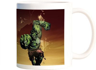 

Rangeele Inkers Hulk Smashing Ceramic Mug(300 ml), Multicolor