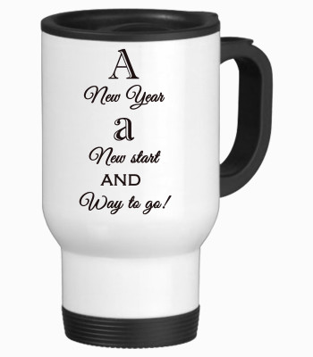 51% OFF on Tied Ribbons A New Start And Way To Go Travel Stainless Steel Mug(350 ml)