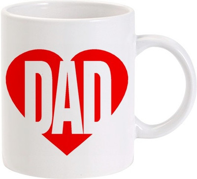 40% OFF on Lolprint DAD Heart Ceramic Coffee Mug(325 ml)