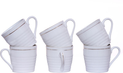 

Pearl Vaanya-05 Bone China(White, Pack of 6)