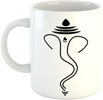 

Deeher Gifts Lord Ganesha Ceramic Mug(330 ml), Multicolor