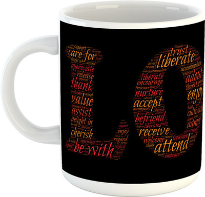 

Deeher Gifts love design 8 Ceramic Mug(330 ml), Multicolor