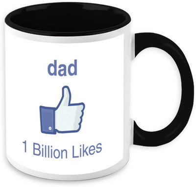 

Homesogood Billion Likes For My Dad Ceramic Mug(325 ml)