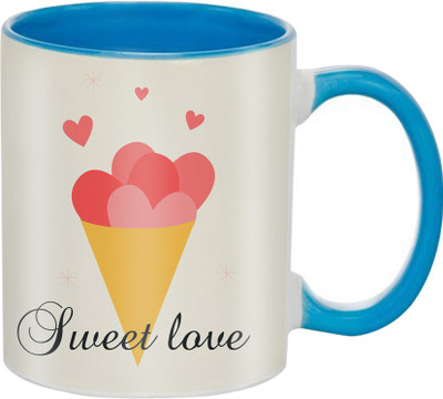 

SKY TRENDS Great Romantic Love Best Gifts For Valentine Day For Girlfriend Boyfriend Fiance Wife Husband, Anniversary,Christmas, Design 109 Ceramic Mug(325 ml), Blue
