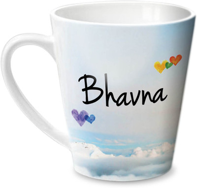 Hot Muggs Simply Love You Bhavna Conical Ceramic Mug(350 ml)