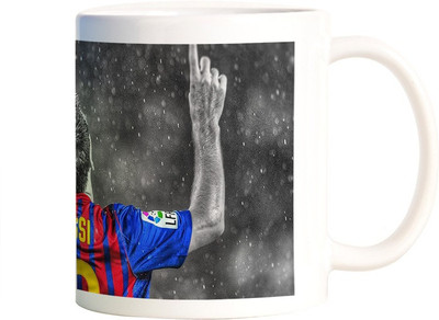 

Rangeele Inkers Messi Signature Pose Ceramic Mug(300 ml), Multicolor