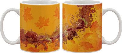 

Artifa Abstract Autumn Porcelain, Ceramic Mug(350 ml), Multicolor