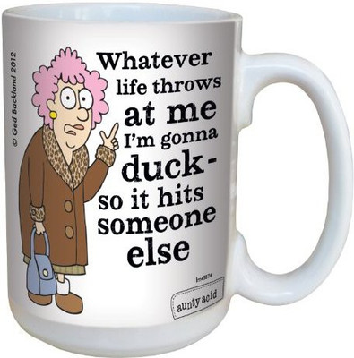 

Tree-Free Greetings Greetings lm43874 Hilarious Aunty Acid Duck by The Backland Studio Ceramic, 15-Ounce Ceramic Mug(60 ml), Multicolor
