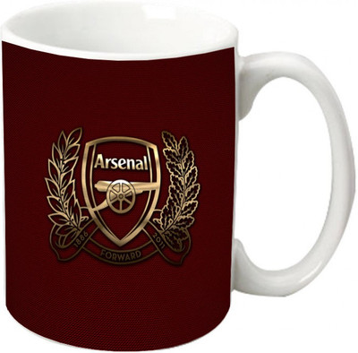 

Maison N Mode Arsenal Gloden Coffee Ceramic Mug(330 ml), Multicolor