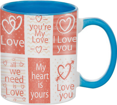 

SKY TRENDS Great Romantic Love Best Gifts For Valentine Day For Girlfriend Boyfriend Fiance Wife Husband, Anniversary,Christmas, Design 076 Ceramic Mug(325 ml), Multicolor