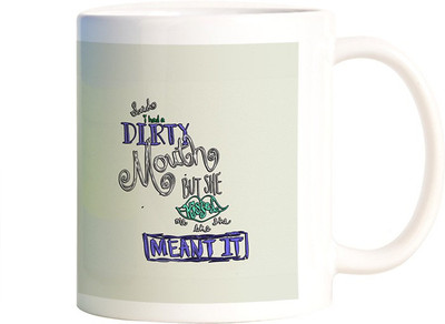 

Rangeele Inkers Kiss Me Like mean IT Ceramic Mug(300 ml), Multicolor