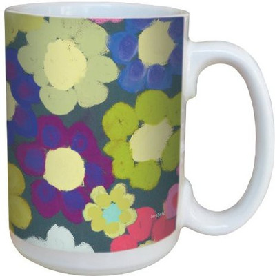 

Tree-Free Greetings Greetings lm43696 Patchwork Flowers by Nel Whatmore Ceramic, 15-Ounce Ceramic Mug(60 ml), Multicolor
