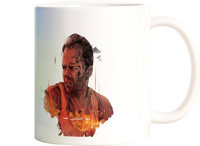 

Rangeele Inkers Die hard fan Art Ceramic Mug(300 ml), Multicolor