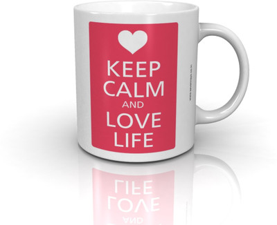 

Seven Rays keep Calm And Love Life Ceramic Mug(250 ml)