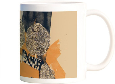 

Rangeele Inkers Draw Words Ceramic Mug(300 ml), Multicolor