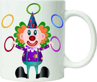 

Maison N Mode Ring Joker Coffee Ceramic Mug(330 ml), Multicolor