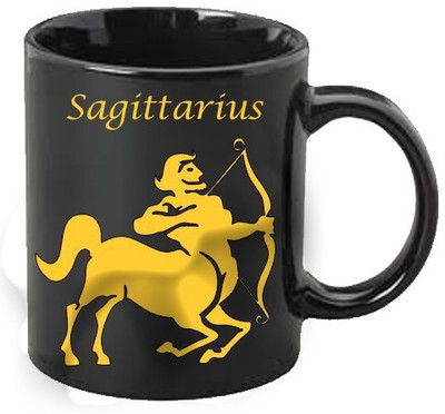 Smileonline Zodiac Coffee - Gold - Sagittarius Ceramic Mug available at flipkart for Rs.385