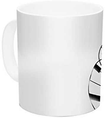 

Kess InHouse InHouse Tobe Fonseca DNA Piano White Black Ceramic Coffee, 11 oz, Multicolor Ceramic Mug(60 ml)