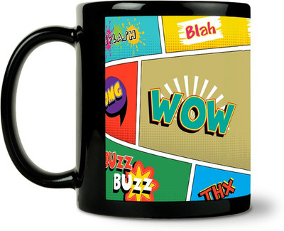 45% OFF on ShopMantra Comic Words Ceramic Mug(300 ml)
