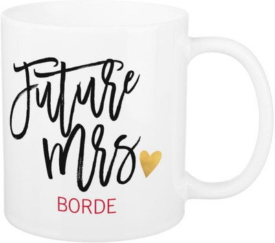 

Exoctic Silver Future Mrs.Borde Ceramic Mug(325 ml), Black;red