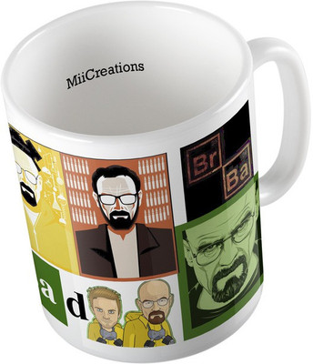 

MiiCreations Printed Breaking Bad Ceramic Mug(325 ml), Multicolor