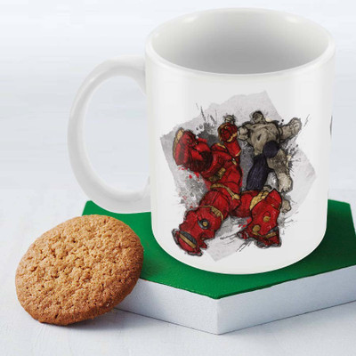 

Posterboy The Fight - Avengers Officially Licensed (Pack Of 1) Ceramic Mug(350 ml), Multicolor