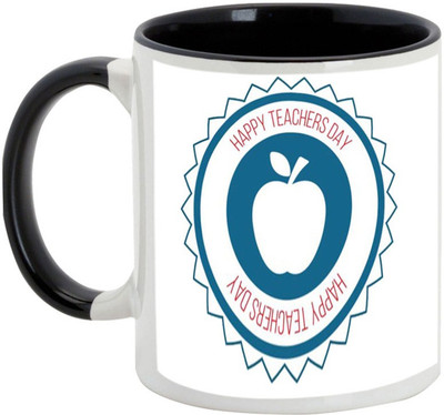 

AllUPrints Special Teachers Day Ceramic Mug(325 ml), Black