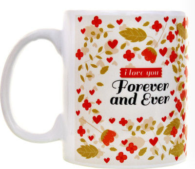 

Halowishes Forever And Ever Quote Ceramic Mug(325 ml), Multicolor