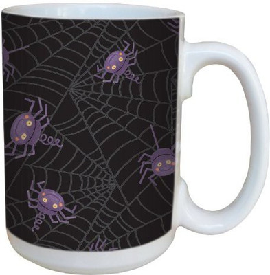 

Tree-Free Greetings Greetings 79229 Spiders and Webs by Debbie Mumm Ceramic with Full-Sized Handle, 15-Ounce Ceramic Mug(60 ml), Multicolor
