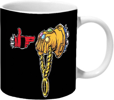 

Mooch Wale Deadpool Meets Infinity Stones Ceramic Mug(325 ml), Multicolor