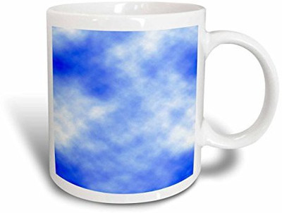 

3dRose White Clouds and Blue Sky, 11-Ounce Ceramic Mug(60 ml)