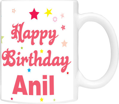 

Simbright anil birthday Ceramic Mug(350 ml), White