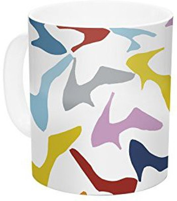 

Kess InHouse InHouse Project M Shoe Ceramic Coffee, 11 oz, Multicolor Ceramic Mug(60 ml)