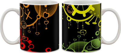 

Artifa Abstract Porcelain, Ceramic Mug(350 ml), Multicolor