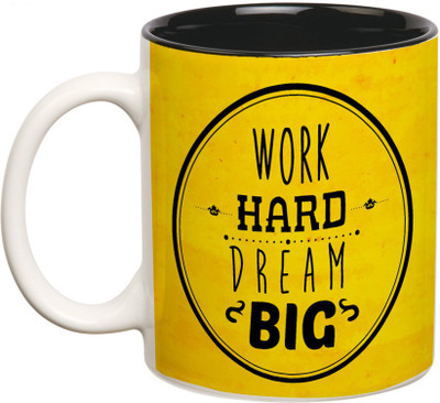 

Prithish Work Hard. Dream Big Double Color Ceramic Mug(330 ml), Multicolor