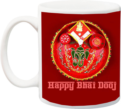 

ME&YOU Bhaidooj Wishes for Sister,Brother Ceramic Mug(325 ml), Multicolor