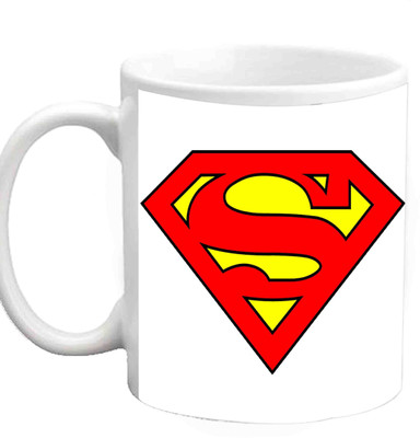 

Raj Laxmi Super man Logo White mug Ceramic Mug(350 ml)