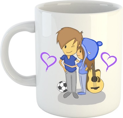 

HuppmeGift Real Friend White Ceramic Mug(350 ml)