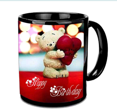 

Raj Laxmi love Taddy Happy Birthday Black Ceramic Mug(3.5 ml)