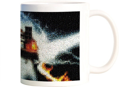 

Rangeele Inkers 8 bit Car Art Ceramic Mug(300 ml), Multicolor