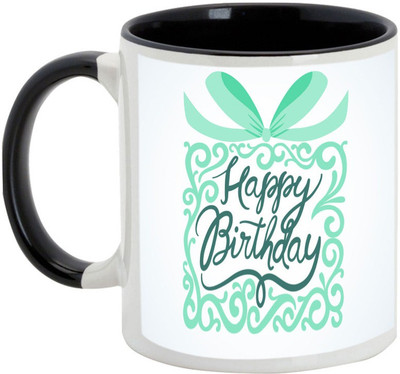 

AllUPrints Happy Birthday Brother Ceramic Mug(325 ml), Black