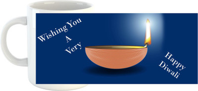 

Deeher Gifts Happy Diwali Design47 Ceramic Mug(330 ml), Multicolor