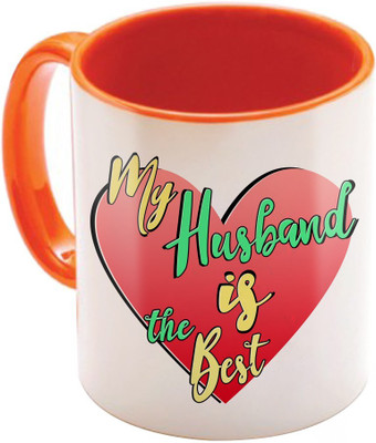 

SKY TRENDS Wonderful & Best Valentine Orange Gift For GirlFriend,Boyfriend,Husband,Wife,Friend Design Cod 076 Ceramic Mug(325 ml)