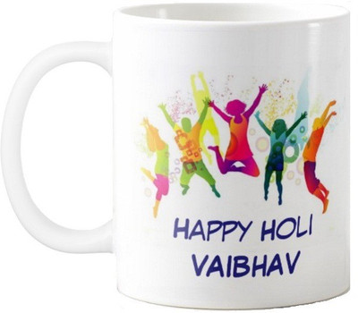 

Exoctic Silver Happy Holi Vaibhav Series001 Ceramic Mug(330 ml), Multicolor