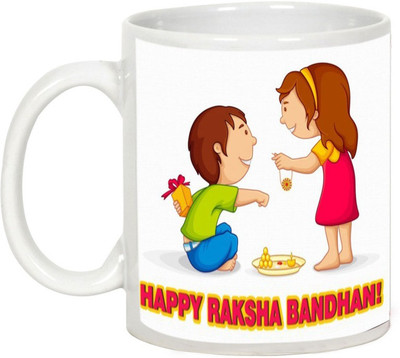

AllUPrints Rakhi Gifts - Happy Rakshabandhan Little Sister Ceramic Mug(325 ml), White