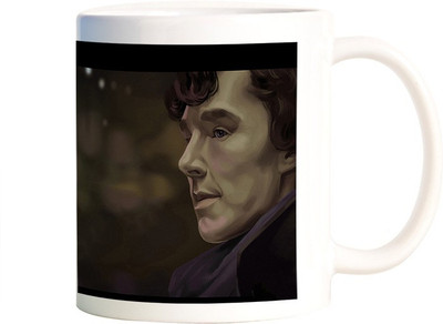 

Rangeele Inkers Sherlock Digital Painting Ceramic Mug(300 ml), Multicolor