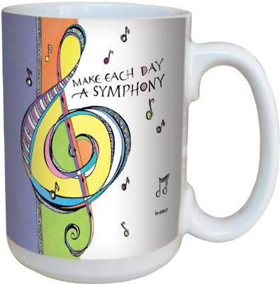 

Tree-Free Greetings Greetings lm43927 Make Each Day by Joanne Fink Ceramic with Full-Sized Handle, 15-Ounce Ceramic Mug(60 ml), Multicolor