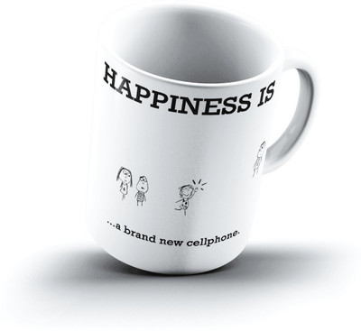 

Ucard Happiness Is1882 Bone China, Ceramic, Porcelain Mug(325 ml), Multicolor