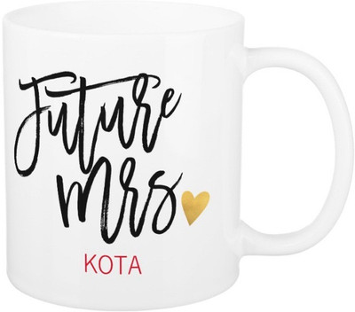 

Exoctic Silver Future Mrs.Kota Ceramic Mug(325 ml), Black;red