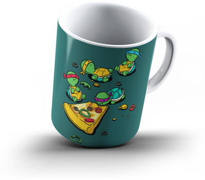 

Ucard Pizza Love363 Bone China, Ceramic, Porcelain Mug(325 ml), Multicolor